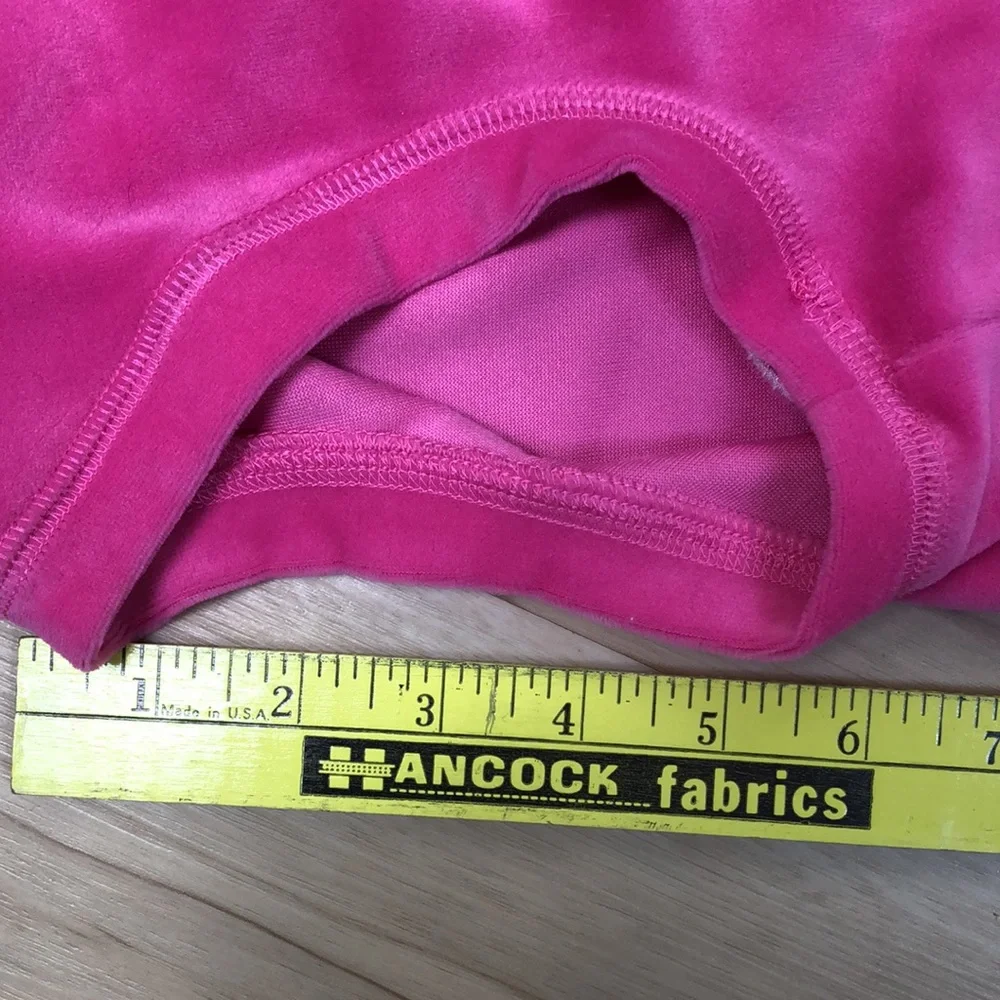 Simply She Pink Embroidered Crown With‎ Crystals Pink Velvet Fleece Hoodie Large